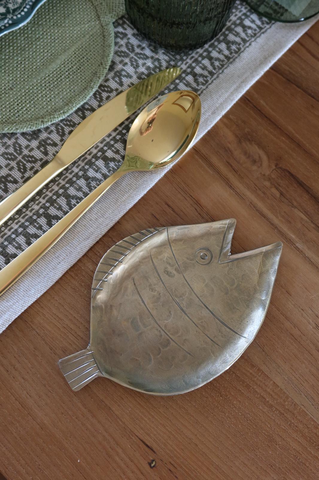 Serviertablett gold Messing – dekoratives Tablett | Bazar Bizar