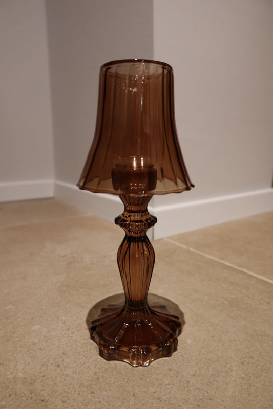 AULICA Glas-Windlicht in Bernsteinbraun 24,5 cm – Konavle