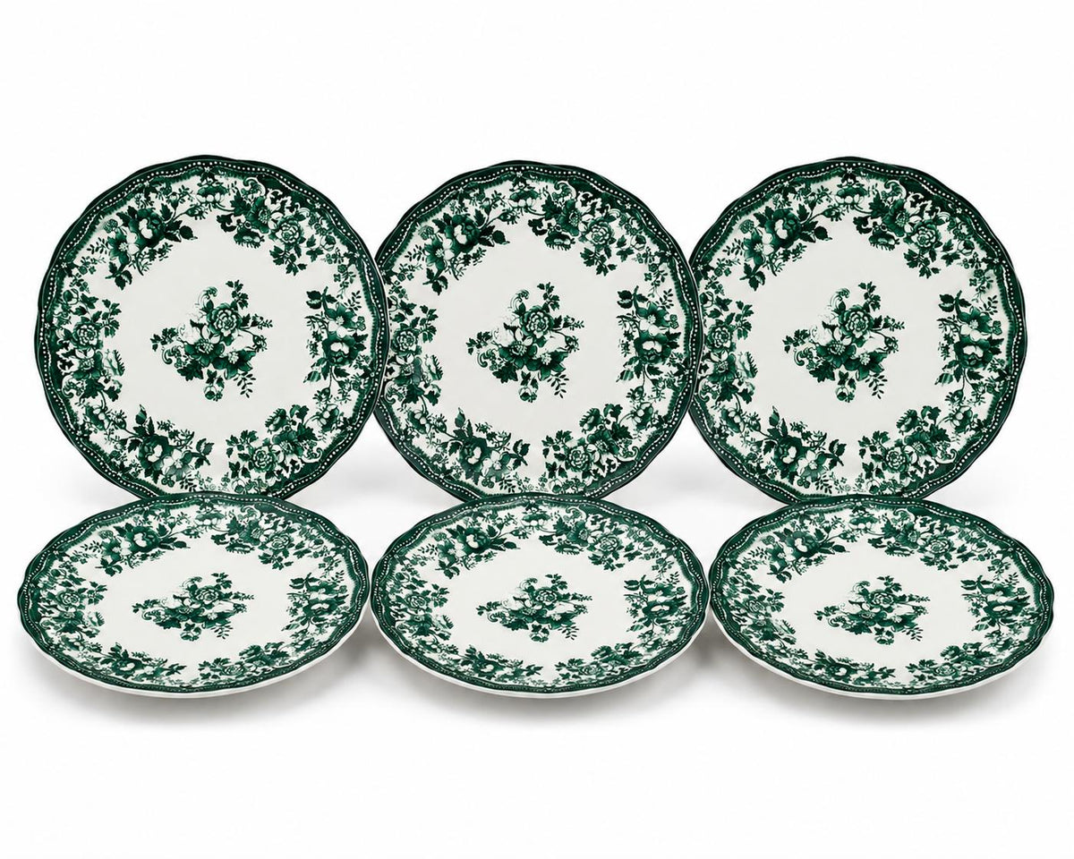 Dessertteller 20,5 cm Porzellan Grün – 6er Set | Marija