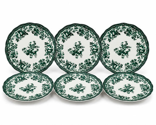 Dessertteller 20,5 cm Porzellan Grün – 6er Set | Marija