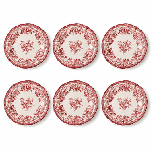 Dessertteller 20,5 cm Porzellan Rose – 6er Set | Marija