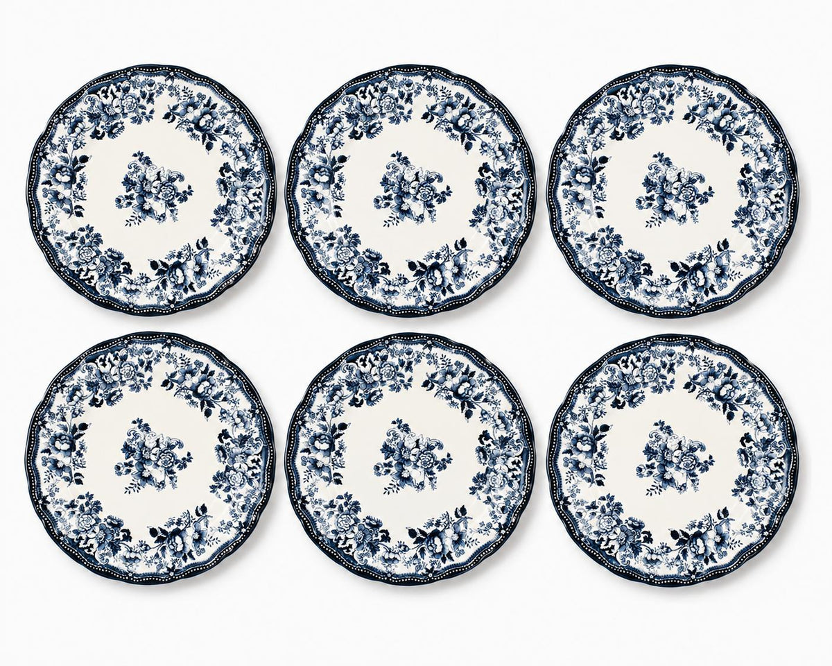 Essteller 26 cm Porzellan Blau – 6er Set | Marija
