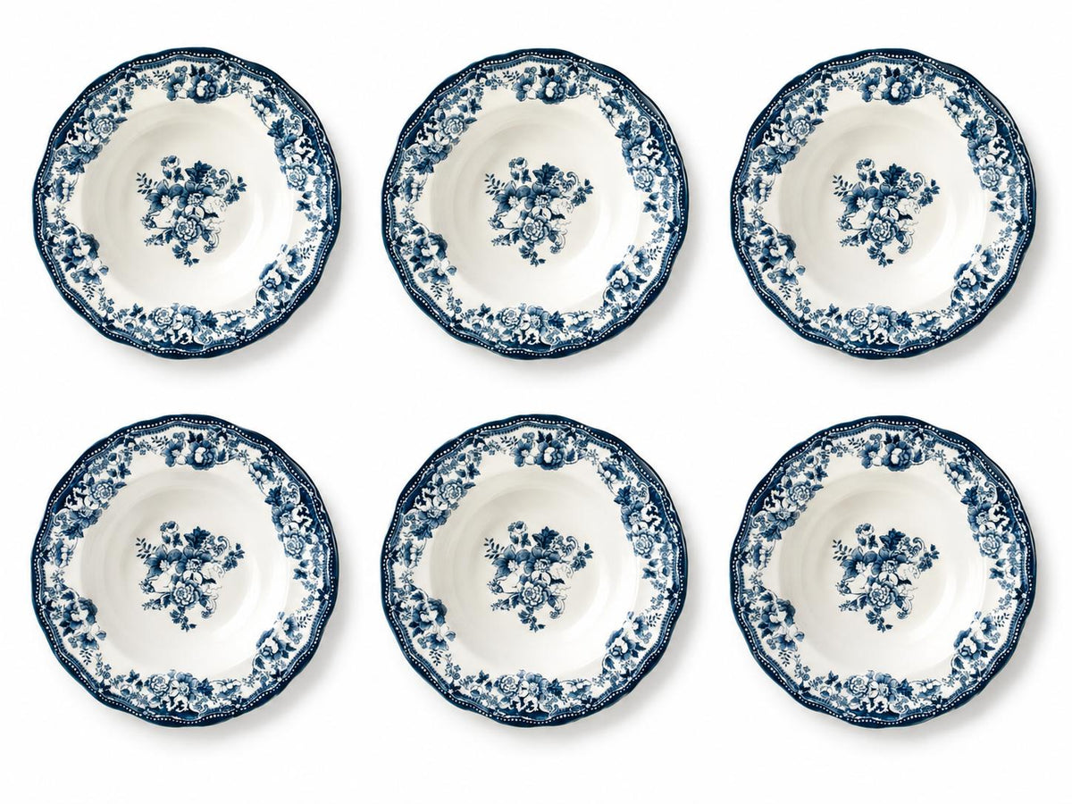 Suppenteller 22 cm Porzellan Grün – 6er Set | Marija