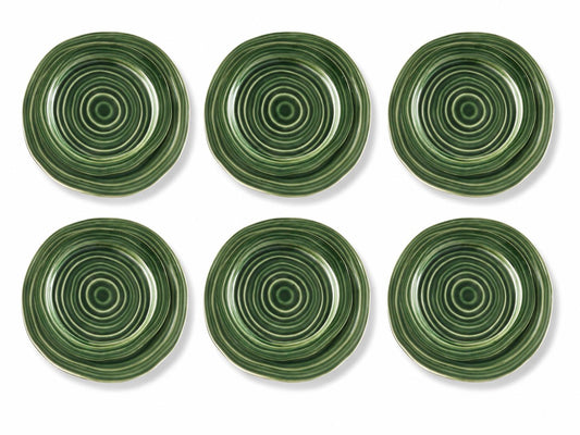 Bara Dessertteller aus Keramik – 6er Set Naturgrün | Opjet Paris