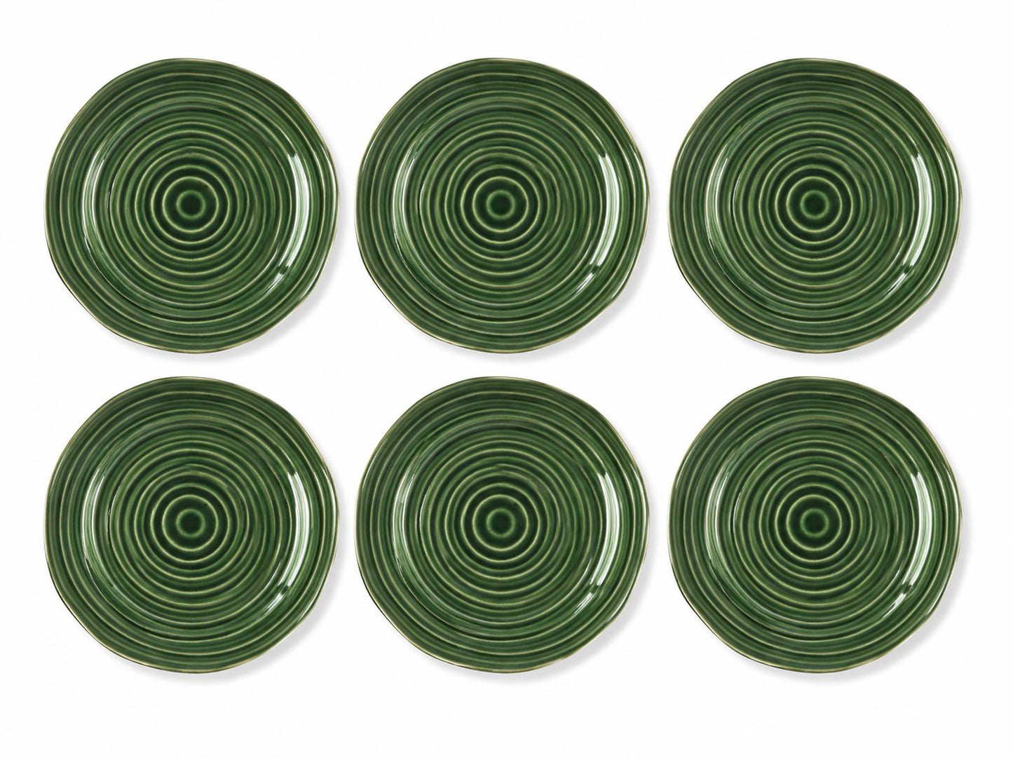 Bara Essteller aus Keramik – 6er Set Naturgrün | Opjet Paris