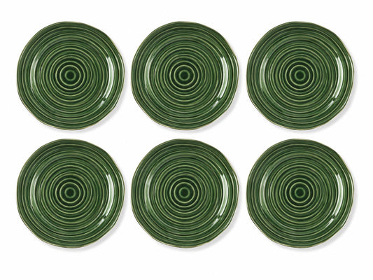 Bara Essteller aus Keramik – 6er Set Naturgrün | Opjet Paris