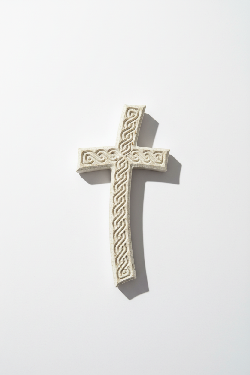 Wandkreuz aus Brač-Stein – 14 cm