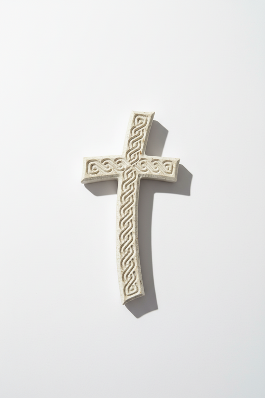Wandkreuz aus Brač-Stein – 14 cm