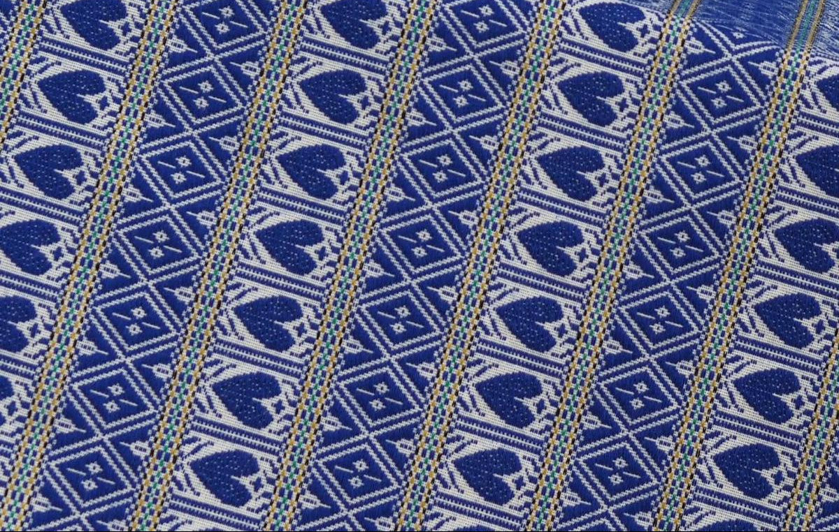Handgewebter Tischläufer „Ivo“ Blau 50 × 140 cm – aus Kroatien