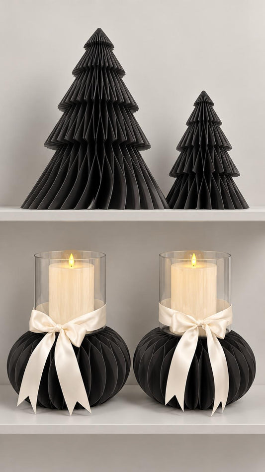 Bože – Papiersockel Schwarz| Edle Weihnachtsdeko
