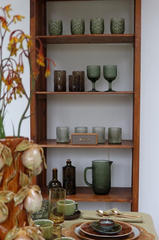 Bazar Bizar Moss Ripple Krug – Grün Glas Karaffe