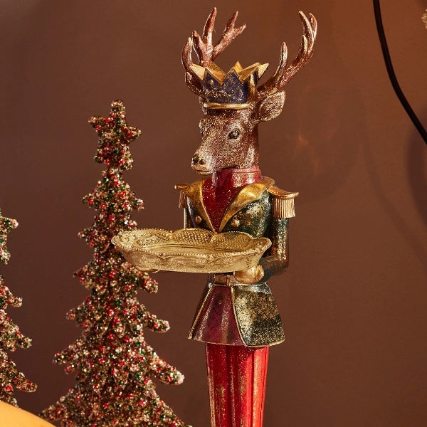 WERNS Ferdinand von Hirschberg (Ferdo od Jelenbrda) – Hirschfigur mit Tablett, 50 cm