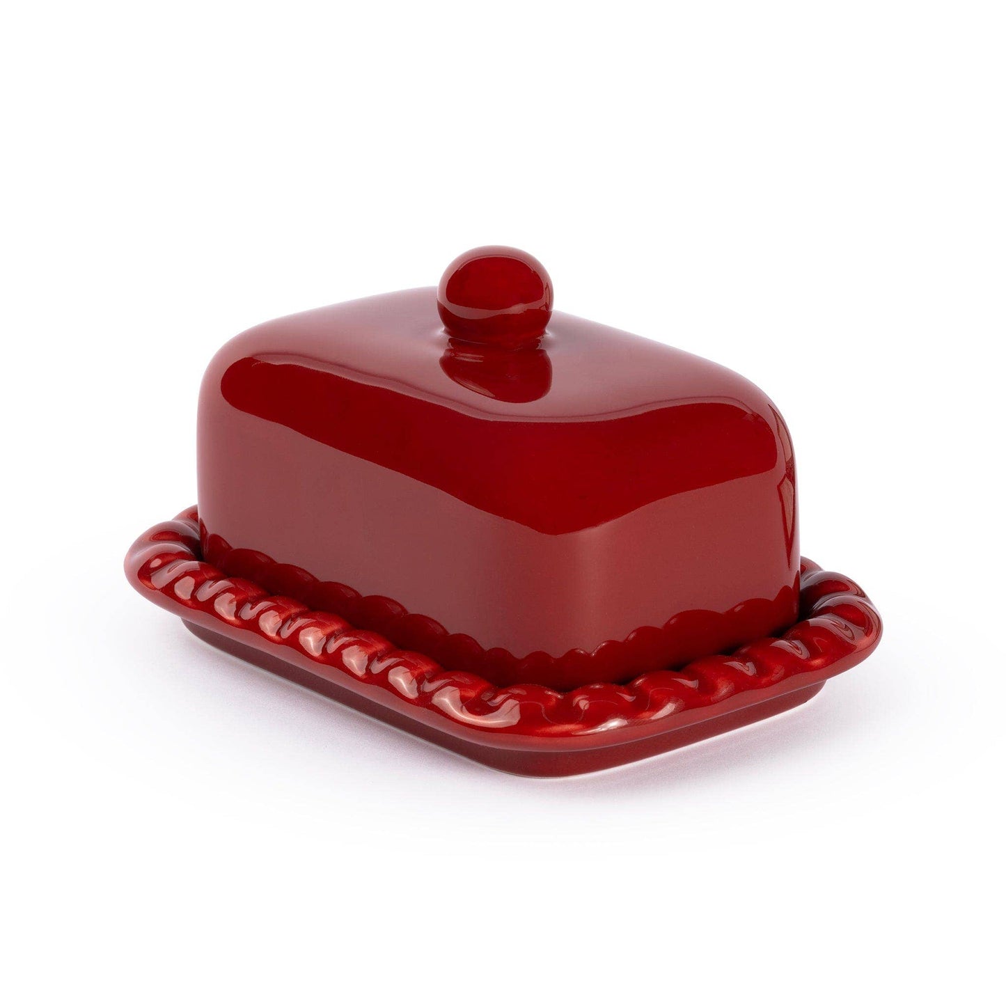 Butterdose Keramik rot – Butterbox mit Deckel | Gabriela
