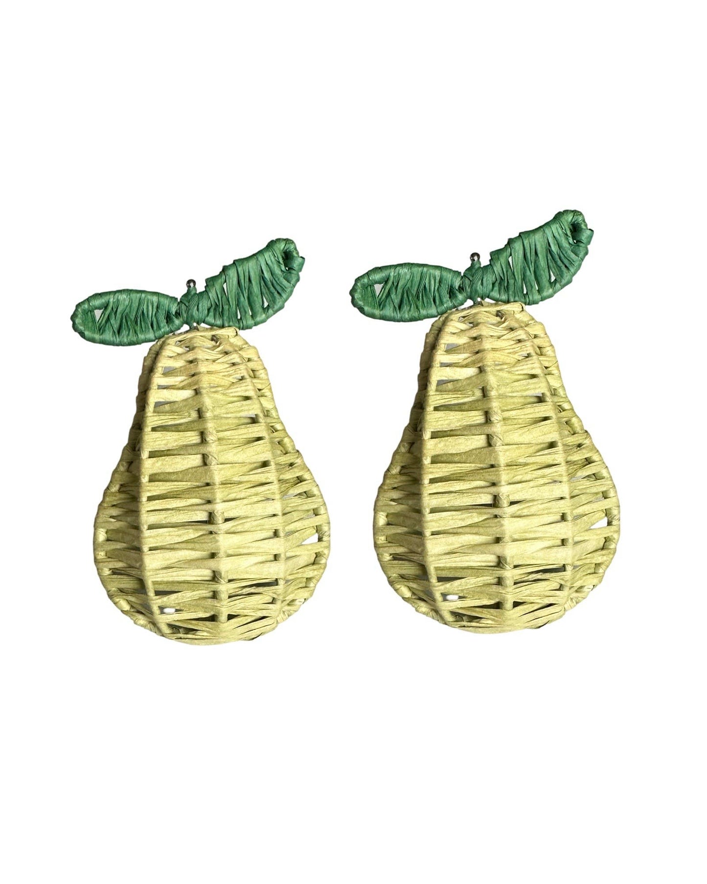 Serviettenringe Set 2er – Birnenform aus Raffia | Tischdeko
