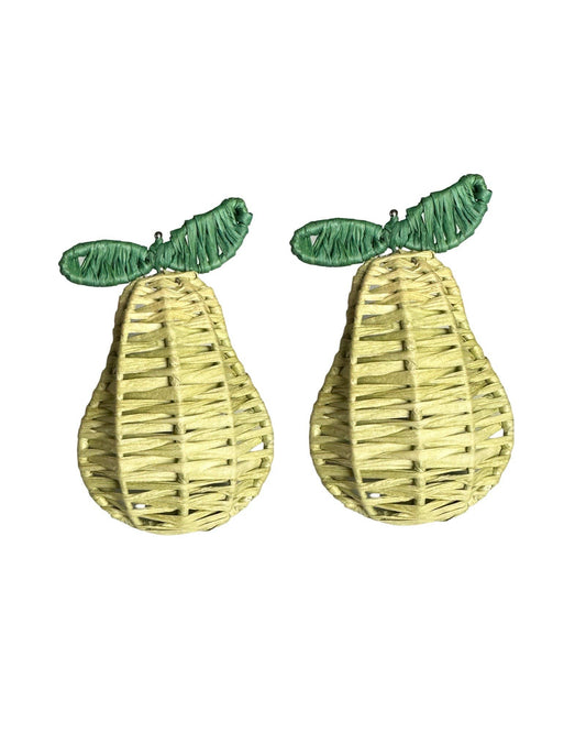 Serviettenringe Set 2er – Birnenform aus Raffia | Tischdeko