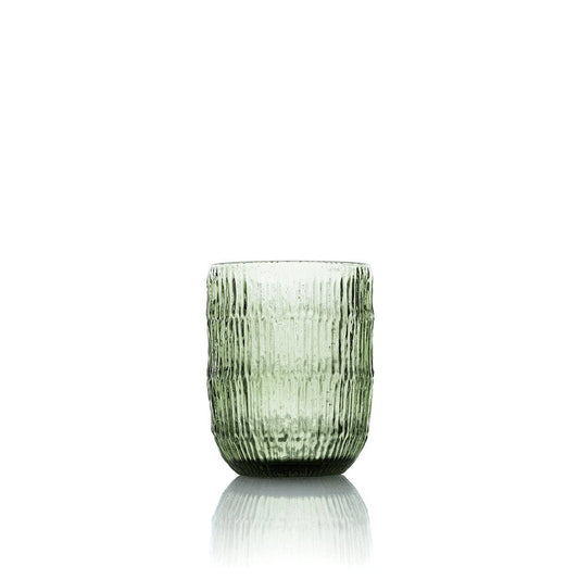 Wasserglas grün geriffelt – Moss Ripple Glas von Bazar Bizar