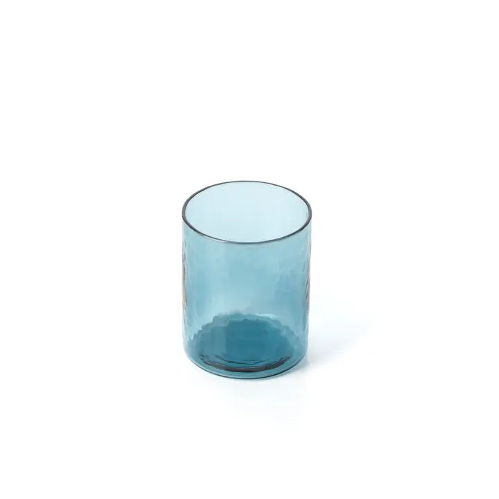 Glas Blau mit Struktur – Trinkglas | Bazar Bizar