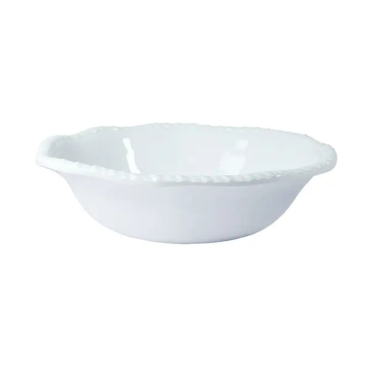 Melamin-Suppenteller mit Kordelrand – Weiß Ø 20 cm