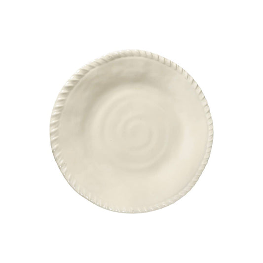 Dessertteller aus Melamin mit Kordelrand – Creme Ø 23 cm