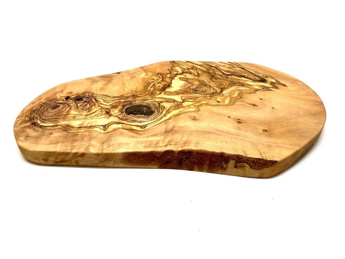 Schneidebrett aus Olivenholz Rustikal 25–29 cm – Jure