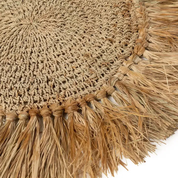 Raffia Untersetzer Natur – 4er Set | Bazar Bizar