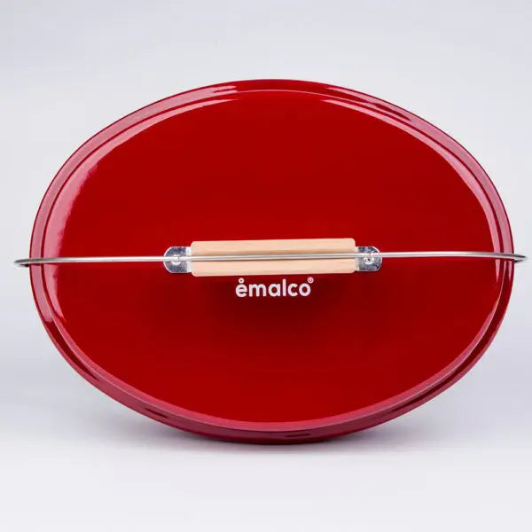 Emalco To Go Grill mit Deckel und Grillrost – Rot