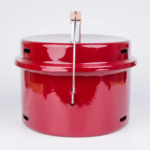 Emalco To Go Grill mit Deckel und Grillrost – Rot