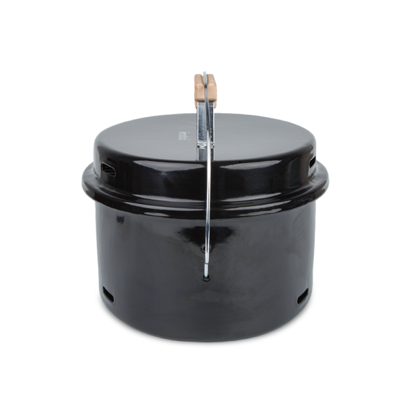 Emalco To Go Grill mit Deckel und Grillrost – Schwarz
