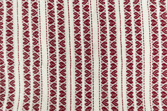 Handgewebte Tischdecke Weinrot – Srce Design aus Kroatien