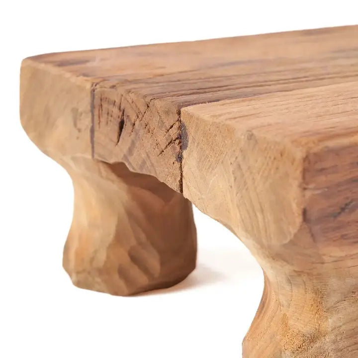 Teakholz Servierbrett – Massivholz | Bazar Bizar