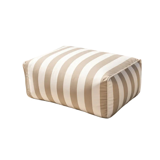 Beiger Pouf Outdoor Indoor – Sitzhocker für Terrasse & Wohnzimmer