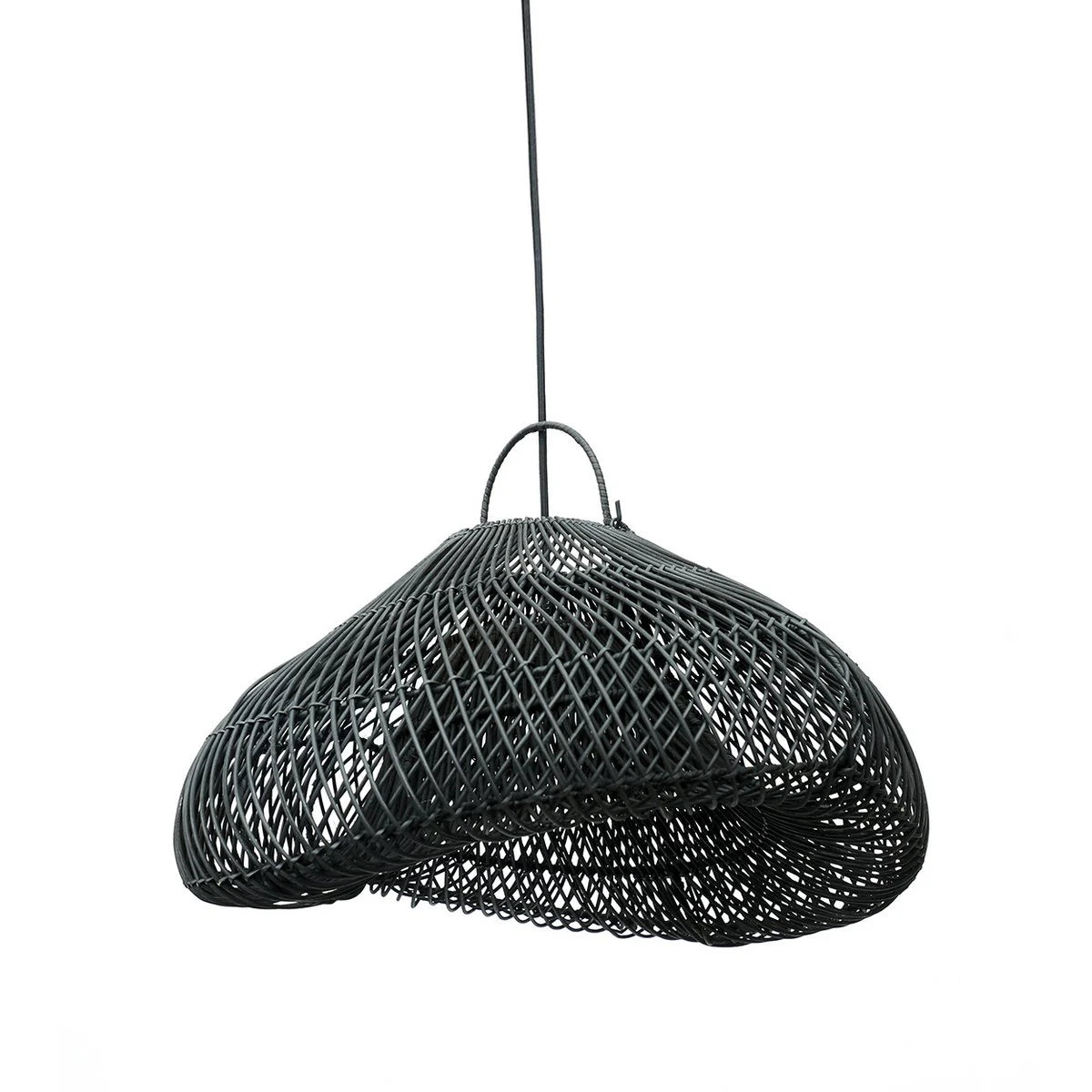 Pendelleuchte Cloud Schwarz – Rattan von Bazar Bizar