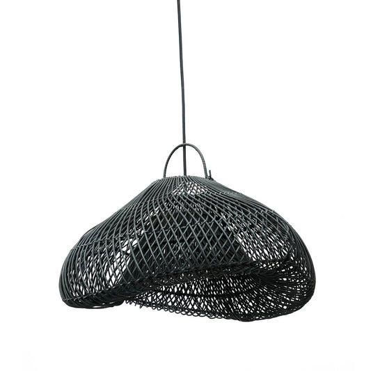 Pendelleuchte Cloud Schwarz – Rattan von Bazar Bizar