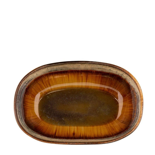 Bazar Bizar COMPORTA Servierschüssel Oval – handgefertigtes Steingut | 25 × 16 cm