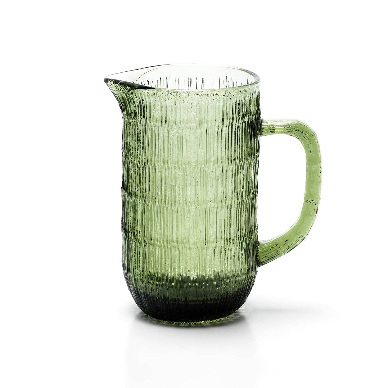Bazar Bizar Moss Ripple Krug – Grün Glas Karaffe