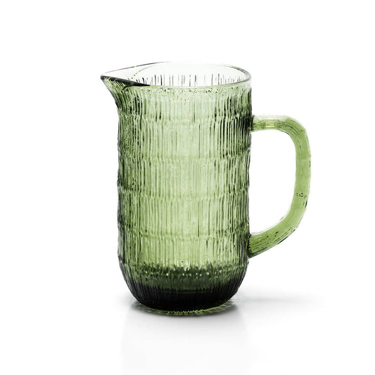 Bazar Bizar Moss Ripple Krug – Grün Glas Karaffe