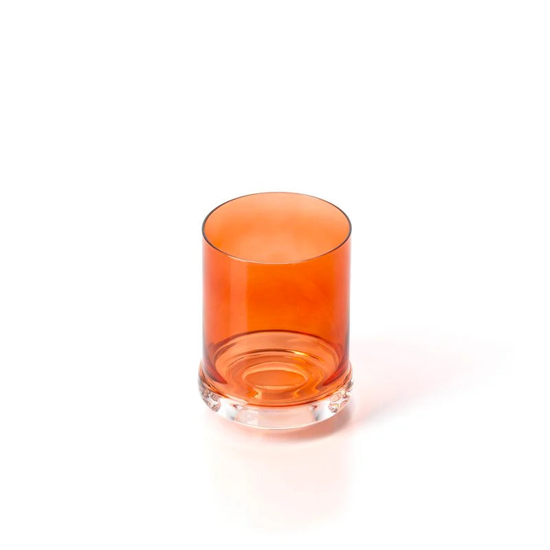 Bazar Bizar DOF Trinkglas Orange – handgefertigtes Glas | 10,4 cm