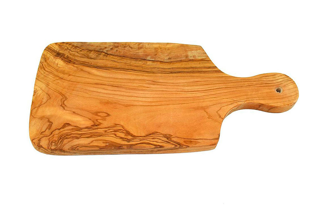 Frühstücksbrett aus Olivenholz 30 cm mit Griff – Jure