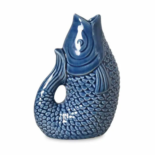 Keramikvase Blau 12 cm – dekorative Vase aus Steingut