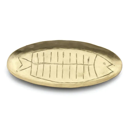 Dekoteller Fisch Gold – Messing | Bazar Bizar