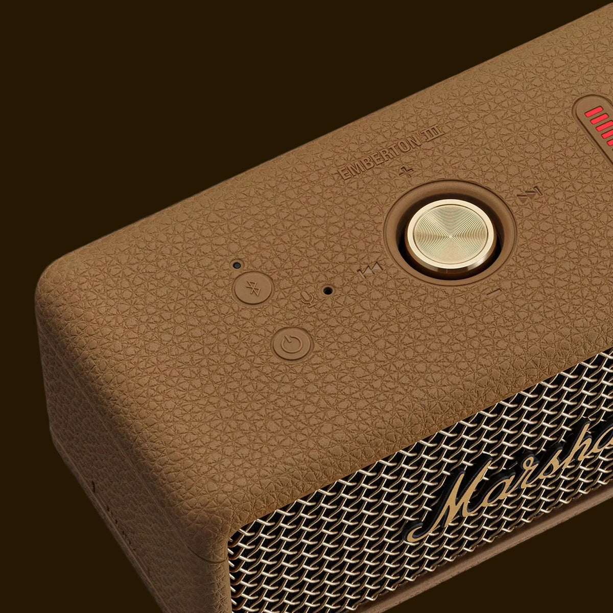 Marshall Emberton III Bluetooth-Lautsprecher – wasserdicht (IP67), 32 Std. Akku | Vivid Brown