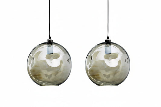 Bubbella Pendelleuchte aus mundgeblasenem Glas – Blassgrün
