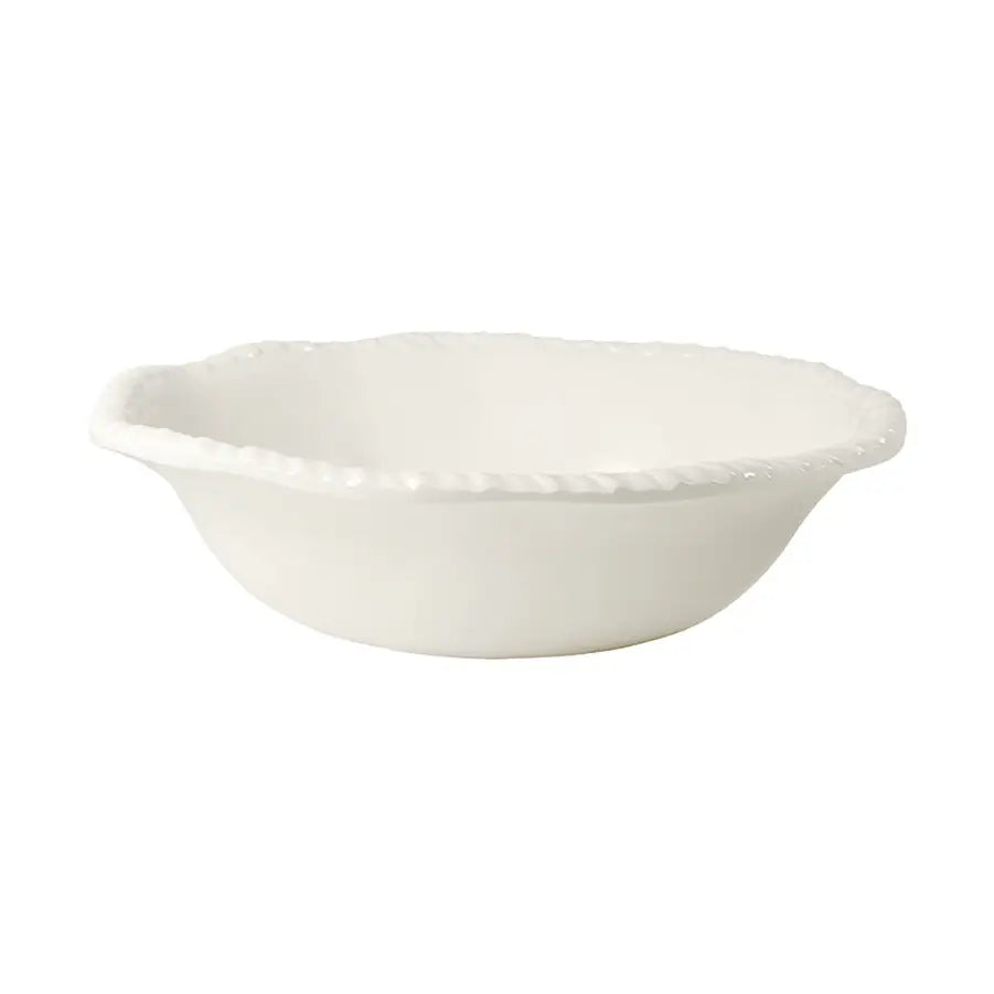 Melamin-Suppenteller mit Kordelrand – Creme Ø 20 cm