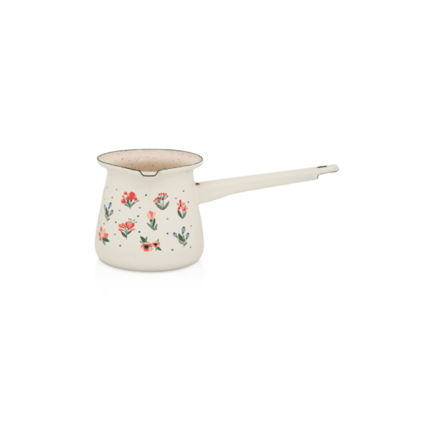 Džezva aus Emaille 0,7 l – Flowers von Metalac - Kaffeekanne