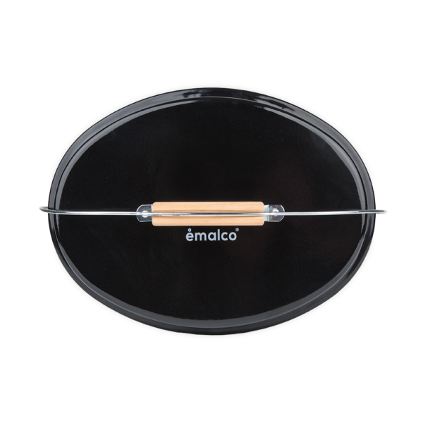 Emalco To Go Grill mit Deckel und Grillrost – Schwarz