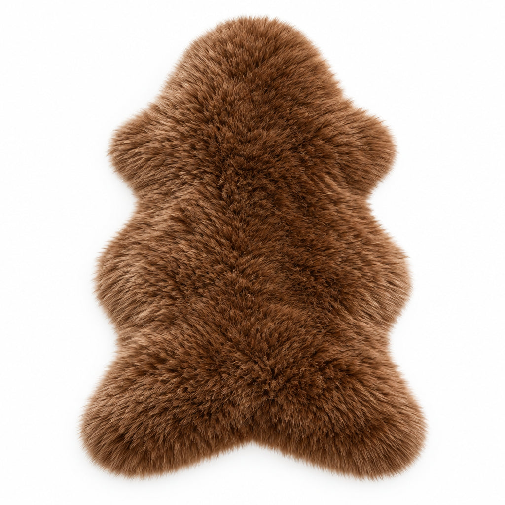 Neuseeländisches Merino-Schaffell Braun – ca. 90–100 × 50–60 cm