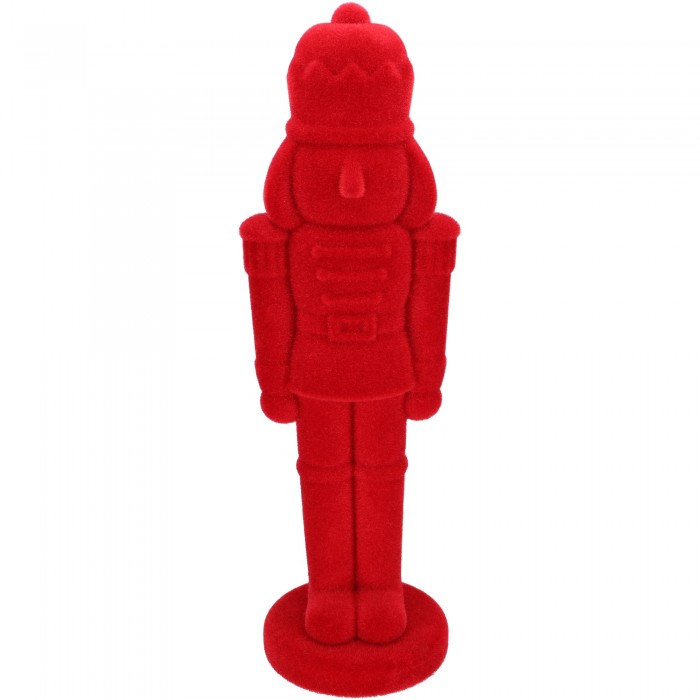 Bože Nussknacker Rot – Beflockte Weihnachtsdeko 72 cm