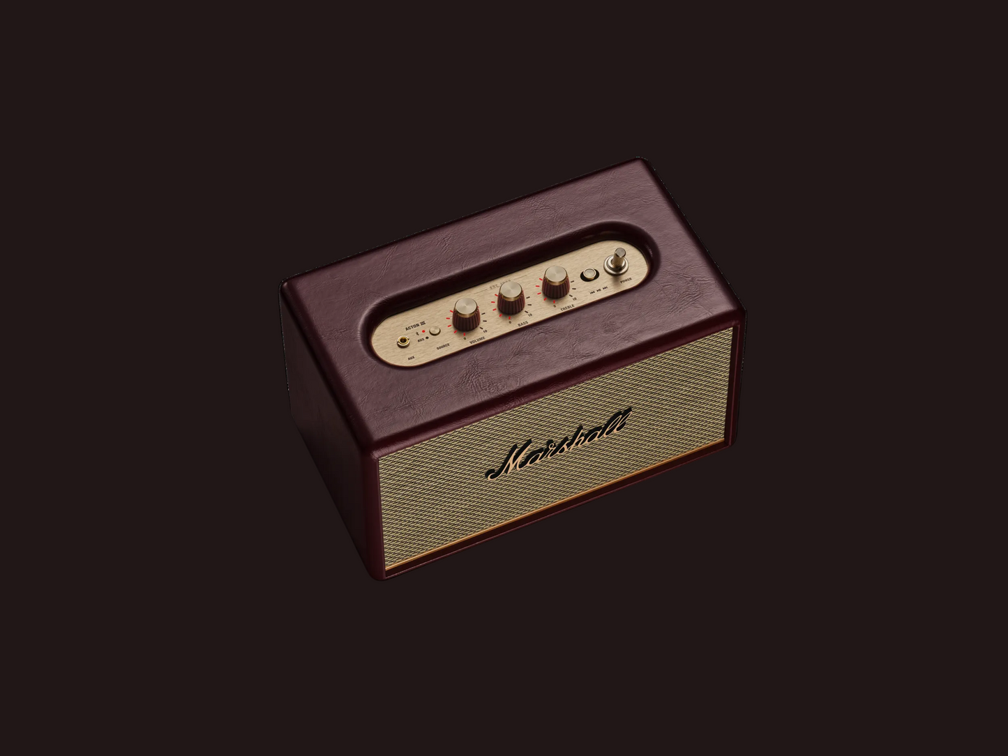 Marshall Acton III Bluetooth-Lautsprecher – Stereo-Sound | Bluetooth 5.2 | Burgundy