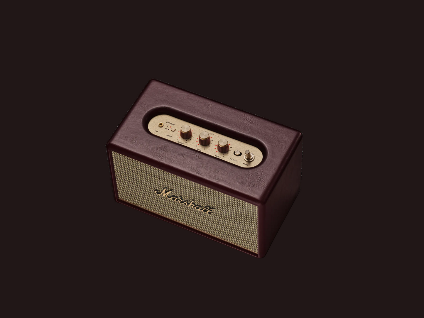 Marshall Acton III Bluetooth-Lautsprecher – Stereo-Sound | Bluetooth 5.2 | Burgundy