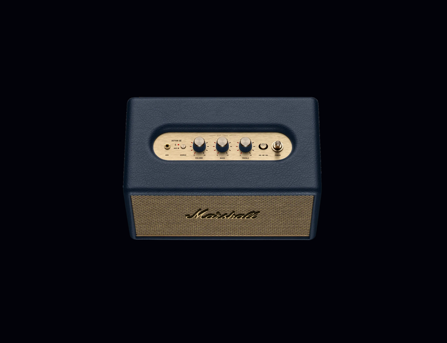 Marshall Acton III Bluetooth-Lautsprecher – Stereo-Sound | Bluetooth 5.2 | Midnight Blue